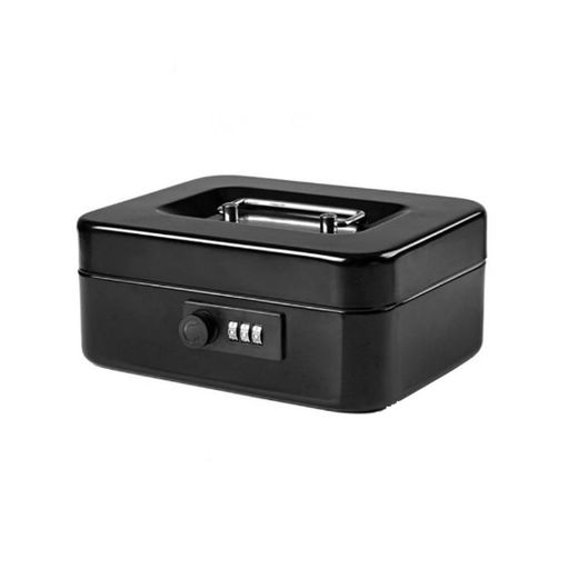 手提げ金庫キャッシュメイトミニ金庫貯金箱ブラックオフィス家庭用約W20xD16xH9cm(ブラック)