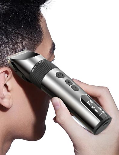 電動バリカン散髪用ヘアーカッターバリカンメンズ5時間連続使用6段階変速5段階刈り高さ8種類アタッチメ..