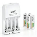 EBL単3電池充電器セット大容量単3充電式ニッケル水素単3充電器付き単3電池充電器セット