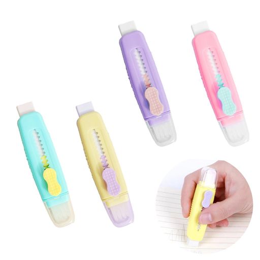 Erasers - アーチ消しゴムスティックペン型橡皮スティック消しゴムねりけしペン型小学生可愛い文房具【4個】