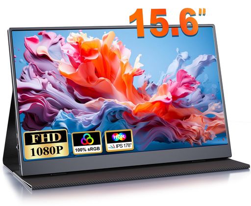 CUIUICモバイルモニター15.6インチモバイルディスプレイポータブルモニター1080Pゲーミングモニタースイッチ用非光沢IPSパネル1920x1080FHD持ち運び軽量薄型スピーカー内蔵