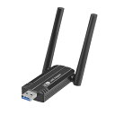 【6GHzWi-Fi6子機】eppfunWF06EUSB3.0無線lan子機WiFi6アダプター2402Mbps+574Mbps超高速通信OFDMAMU-MIMOWPA3対応Windows1110対応