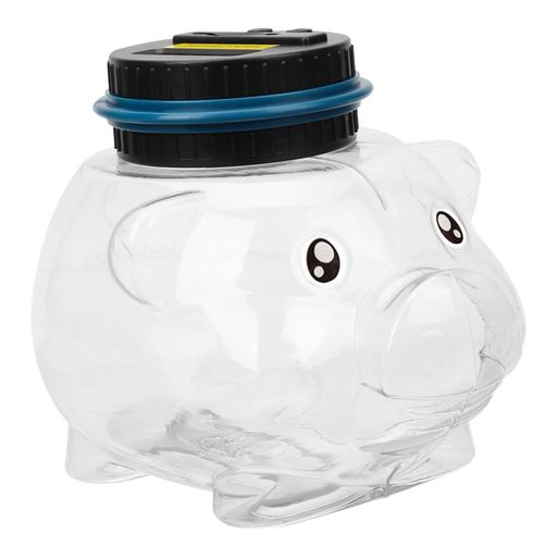 🐽【楽しく貯まる!新感覚の貯金箱かわいいブタのデザイン】見た目も愛らしいブタ型貯金箱です。憨厚な表情と丸みを帯びたフォルムが特徴で、インテリアとしても映えます。10種類の異なる形状のブタの目のシールをプレゼントし、自分だけのオリジナルデコレーションが楽しめます。可愛らしさと実用性を兼ね備えた素敵なアイテムです。 🐽【デジタルカウンター付き】この貯金箱の最大の特徴は、電子カウンター付きの液晶ディスプレイです。1円から500円まで、日本の硬貨すべてを正確に識別し、投入するたびに合計金額を自動計数して表示します。お金が引き出されている場合は、手動で金額を加算・減算できる調整ボタンも搭載。貯金額をいつでも正確に把握できます。(※日本円硬貨のみ対応) 🐽【中身が見える大容量デザイン】透明なボディなので、貯まっていくコインが一目でわかります。目標に向かってコインが積み上がっていく様子は、貯金のモチベーションをさらに高めてくれるでしょう。可愛らしいブタさんのフォルムと、たっぷり入る大容量設計(約18x13x14cm)で、見た目の楽しさと実用性を両立。お部屋のインテリアとしてもぴったりです。