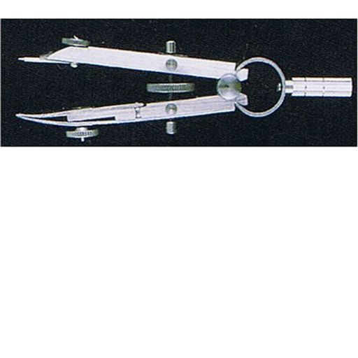ドラパス社 独式 小型スプリングコンパス 烏口 全長:85mm 製図半径:20mmまで 一番小さいタイプの小型スプリングコンパスは,特に小円の作図に向いています。 それぞれの用途の専用品で、差替は出来ません。