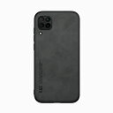 KepuchSilklikeケース対応HuaweiNova6SE/P40Lite/Nova7iカバービルトインメタルプレート対応HuaweiNova6SE/P40Lite/Nova7i-黒