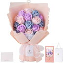 FIORIFIORE人気ソープフラワー母の日花束プレゼントギフト父の日誕生日造花バラ18本女性結婚祝い退職送別インテリア(DREAMPARIS)