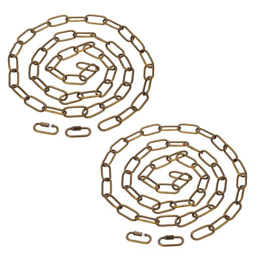 PATIKIL6フィート照明用吊りチェーン2個の金属ループチェーンとクイックリンクスクリューロックコネク..