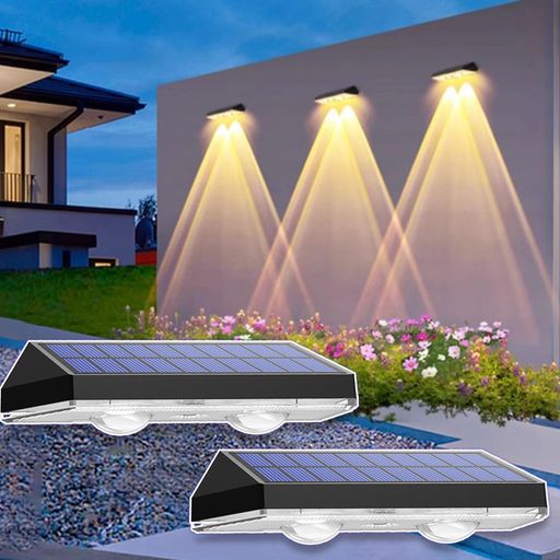 より大きな LED ランプビーズ:庭 ライト ソーラー LED 高濃度技術、大面積ソーラー充電パネルを使用し、6 〜 8 時間の充電で最大 10 時間点灯できます。日中は自動的に充電し、夜間は自動的に点灯します。エネルギーと電力を節約し、年間を通じて電気代がかかりません。 3 トーン照明: 暖色光 - 白色光 - ニュートラル光の 3 段階の照明。使用場所に合わせて適切な照明をお選びいただけます。暖かくニュートラルな光は、日常の中庭、駐車場、庭園、フェンスの照明、その他のお祝いの装飾の雰囲気に適しています。白色光は、出入り口、店の看板、店舗の照明などに適しています。 防水設計:ソーラーライト 屋外IP65防水なので、雨天でも心配ありません。雨、雪、極端な気温など、さまざまな屋外環境に耐えることができます。木製のフェンス、デッキ、収納バッグ、別荘、ペダル、フェンス、道端、壁、バルコニー、ガレージのドア、中庭の階段、その他の屋外防水ソーラーライトに適用できます。 取り付け簡単: 粘着テープとネジが付属しており、配線や電池を購入する必要がなく、簡単に取り付けられます。