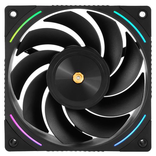 ThermalrightTL-K12R120MMCPU性能級ファン、逆送風、PWM機能、最大2150RPM回転数、高容貌値八角ARGBランプ効果設計、点膠動平衡技術、シャーシ放熱ファン-黒、赤色泥点は取り外し不可