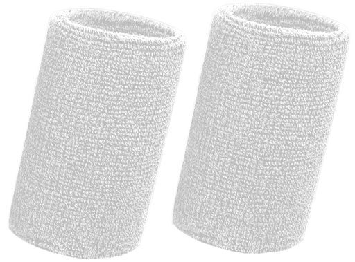 Wristbands - リストバンド2個セット【肌触りが柔らかい】【適度な厚み】手首バンドスポーツ用吸水性肌触り良し汗拭きリストバンド通気性伸縮性軽量速乾防臭スポーツバンド男女兼用(ホワイト)