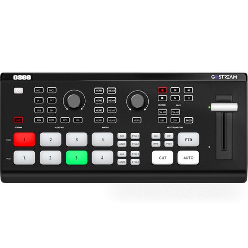 [オールインワン - 最高のライブストリームステーション] OseeのGoStream Deck ビデオスイッチャー は、強力な機能をコンパクトなデバイスにシームレスに統合しています。フル機能のプロダクションスイッチャー、マルチビュー、標準オーディオミキサー、ウェブストリームエンジン、ビデオレコーダー、ビデオプレーヤー、そして統合された包括的なコントロールを特徴としています。統合されたコントロールパネルと内蔵の操作メニューにより、別のコンピュータの必要性がなくなり、さらにワークフローが大幅に効率化されます。 【究極で豊富な接続ポート】4つのHDMI入力、2つのHDMI出力と2つのUSBポートがあり、マルチビューを保持しながらPGMを出力することができます。USB ポートが 2 つ装備されており、USBカメラ接続用の1つとOBS、Vmix、およびZoomなどのストリーミングソフトウェア用のもう1つのポートを便利に提供しています。 【多彩な高効率マクロボタン】GoStream Deck ビデオスイッチャー には8つのマクロボタンが用意されており、操作を任意のマクロボタンに事前設定できます。