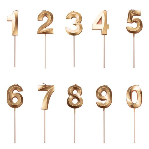 YIXINLYMYキャンドルろうそく誕生日数字10個入りろうそくバースデーキャンドル3Dシェイプバースデーケ..