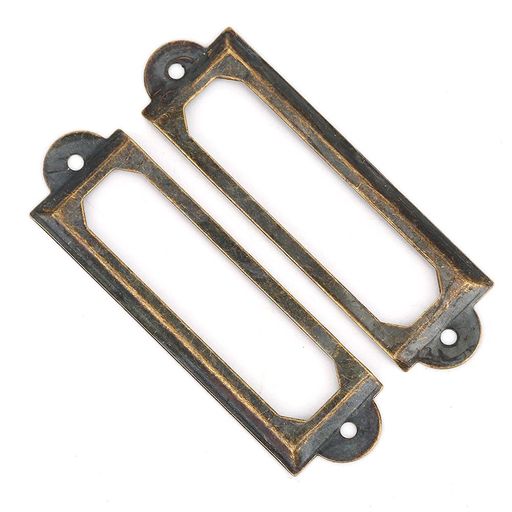 引き出しラベルアンティークスタイルオフィスライブラリファイル棚引き出しネームカード20個(ブロンズ)