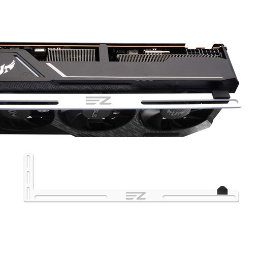 ATI Technologies - EZDIY-FABグラフィックカードを固定するGPUブレースサポートホルダービデオカードサグホルダ3mm厚さアルミ合金-白
