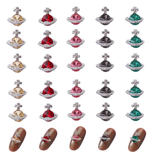 ラインストーンネイルパーツ30個セット大きい3D立体惑星ネイルストーンダイヤモンドジュエリーパーツネ..