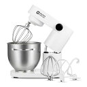 Kitchenintheboxスタンドミキサー5L大容量3種類アタッチメント6段階スピード調節卓上型ミキサー混ぜる/練る/泡立てる一台三役多機能低騒音(ホワイト...