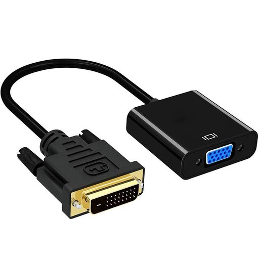 Rakuten - DVI-D24+1toVGAd-sub変換アダプタオス-メスdvivga変換ケーブルに対応16cm(ブラック)