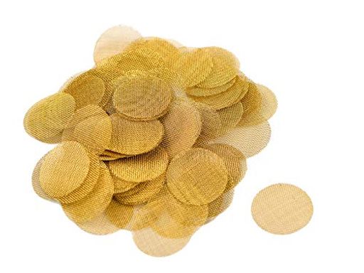 100枚パイプスクリーン(19mm/0.75inch)銅ステンレスタバコパイプ網キセル網(ガラスパイプ/ボング/ガラ..