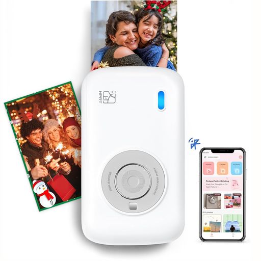 HPRTCP2100ミニ写真プリンターかわいいBluetooth接続ポータブルフォトプリンターUSB充電AR写真対応防水..