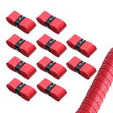 HANTOX ゴルフ グリップテープ 10本セット ラケット用グリップテープ 滑り止め 吸汗 通気性 ゴルフ/テニス/野球/バドミントン用 (レッド)