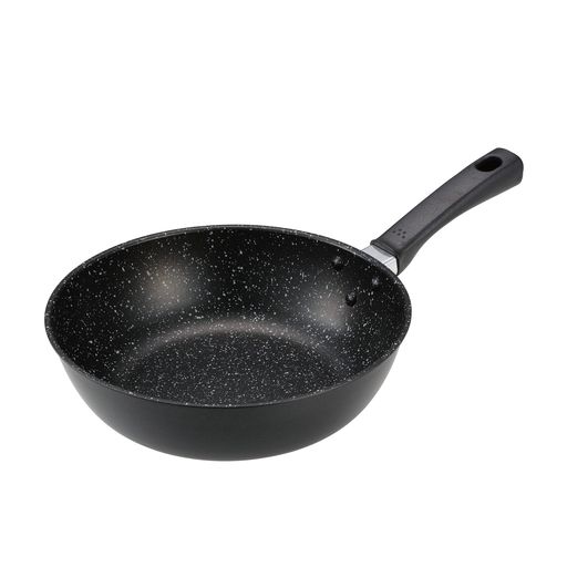 軽くてラクラク、しかも本格派。使いやすさにトコトンこだわったフライパンシリーズです。 特長アルミ鋼材の底面を厚く、サイド面を薄く加工するスピン製法を採用することで、熱効率を高めています。 特長ハンドルの長さを短くし、重量バランスを工夫することで『重さを感じにくい』構造に設計しています。 サイズ:長さ252x幅400x高さ115mm ※取っ手含む 鍋高さ:約72mm 鍋幅:約252mm 底の直径:約170mm 重量:570g 生産国:中国