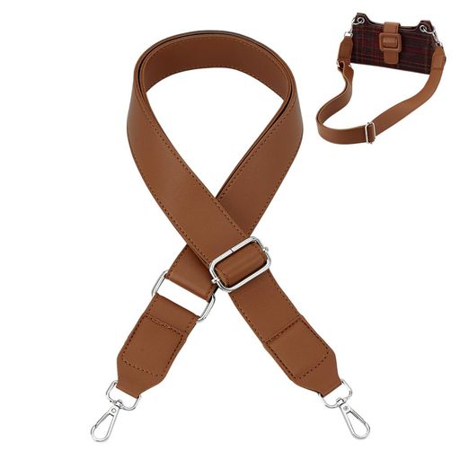 [PHPandaHall]調節可能交換ベルト81.5~137cm幅3.8cmPUレザー幅広ショルダー交換用革製肩掛けベルトプラ..