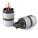 MONOSAUDIOオーディオ用電源プラグ純銅3ピン電源コネクタ自作電源プラグ最大ワイヤー19MMアルミニウム合金製シェルオーディオ用パワープラグインレットプラグIEC320C13コネクターペアハイエ…(2)