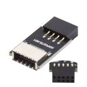 CHENYANG USB 2.0 9ピン オス - USB 3.1 TYPE E KEY-A メス フロントパネルソケット - 9ピン メインボードヘッダー拡張アダプター(2)