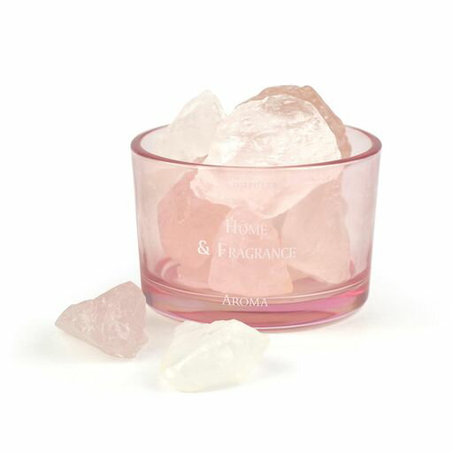 MABAHONアロマストーン天然石+ガラス1本ストーンディフューザー天然水晶ピンクアロマオーナメントインテリアとしても