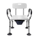 lefekeポータブルトイレ介護用簡易トイレ折り畳み便器椅子介護用お風呂椅子簡易便座組立不要水洗可能介護トイレ椅子シャワーチェア家庭用介護ダイニングチェアフタ付き最大180KGの荷重…(4)