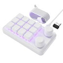 SIKAICASEマクロキーボード無線12キー2ノブ片手キーボードRGB【BLUETOOTH/2.4Gレシーバー付属/3種接続/3レイヤー】WIINDOWSで設定が必要赤軸メカニカルキーボード軸体交換18キャラクタ(2)