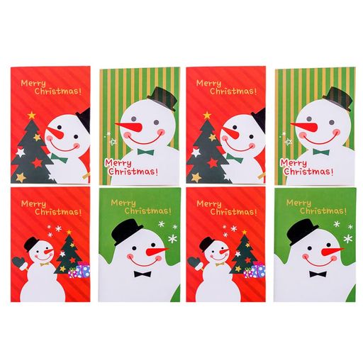 Ciieeoクリスマスノートメモ帳かわいい雪だるま絵柄キャラクター48個セットtodoリストノート小さい小学..