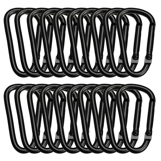 Wliknアルミ合金カラビナ20個セット耐荷重50KG超軽量小型Dリングスリングキーホルダーアウトドアキャンプ釣りハイキングトレッキングフック