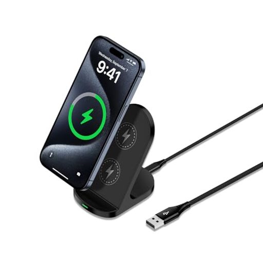 ワイヤレス充電器最大15W出力iPhone16充電器急速充電無線充電器(Qi認証)充電スタンド置くだけ充電iPhone16/15/14/13/12シリーズSE第二世代/8(Plus)、Galaxy ワイヤレス充電器最大15W出力iPhone16充電器急速充電無線充電器(Qi認証)充電スタンド置くだけ充電iPhone16/15/14/13/12シリーズSE第二世代/8(Plus)、Galaxy