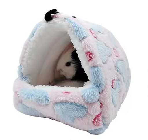 WEILFYONKハムスター綿の巣ペットハムスターハンモックの柔らかい小動物用寝袋二重サンゴ羊毛の暖かい..