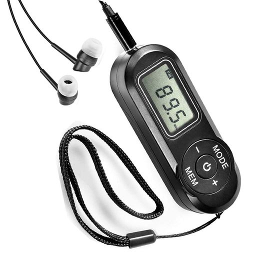 携帯ラジオポケットラジオFM/ワイドfm対応電池式小型防災/避難時用DSPデジタル高感度会議受信機プリセ..