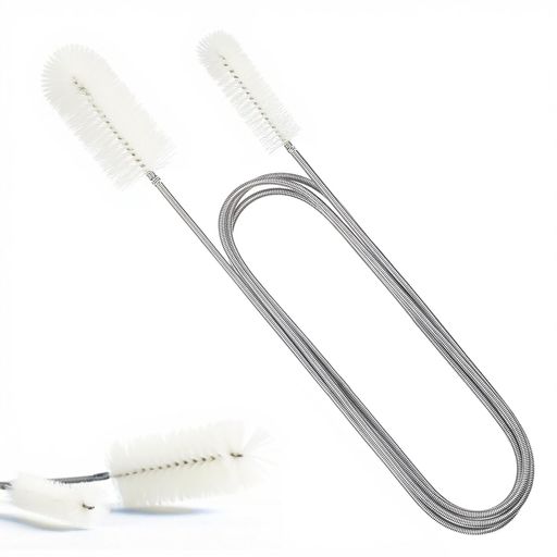 パイプブラシ水槽ブラシ長さ155cmホワイト/ブルーフィルタークリーナーパイプクリーナー両頭柔軟ステン..