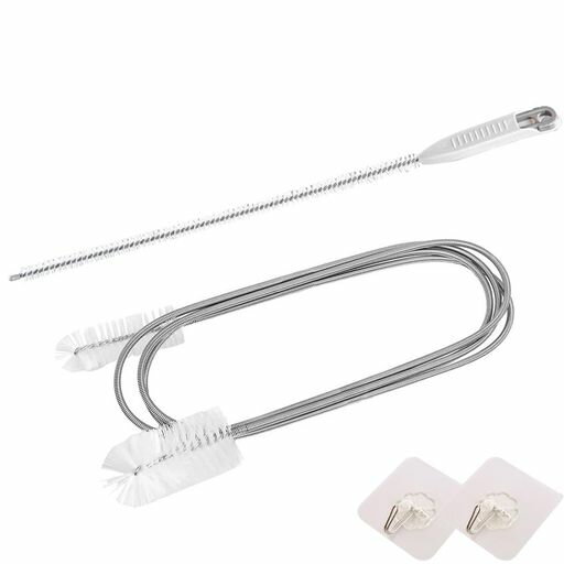 YUANXINWL排水溝つまりパイプブラシ排水管掃除ワイヤー2本セット45cm155cm自由に曲がるロングブラシゴ..