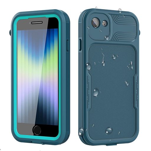 AICaseiPhoneSE2022/2020/iPhone7/8防水ケース、4.7インチ360°防塵および耐衝撃性、IP68フルボディ保護iPhone7/8/SE2020/SE2022用の完全密閉水中保護コーブ-グリーン