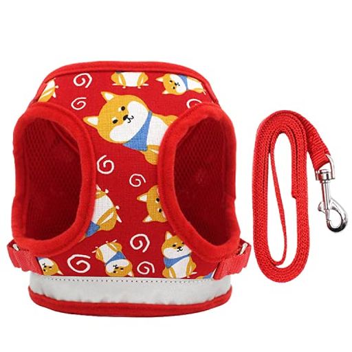 Enkarl 犬 ハーネス 猫 ハーネス リード メッシュ 通気性 ベスト 超小型犬 猫用 胴...