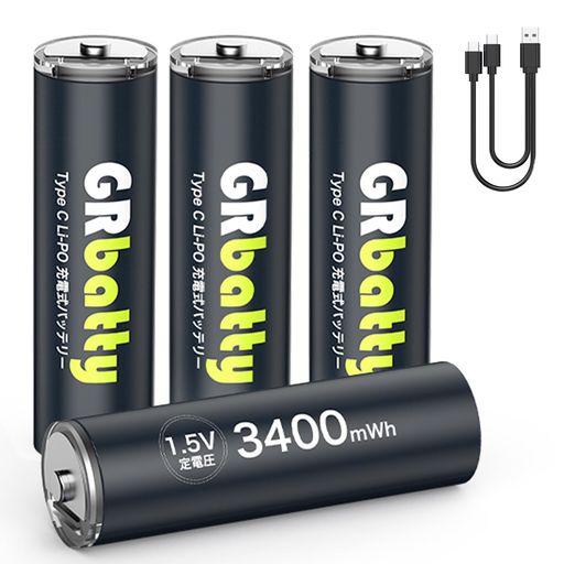 GRbattyñ3USBľܽñ(3400mWh*4)å1.5V2H®1500Ѳǽ(2266m...