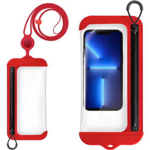 【BONE】スマホ防水ケース海IPX8認証水中撮影ファスナー式携帯ぼうすい水中タッチ操作完全防水浮く高透過率顔認証通話長さ調整可ストラップ付き両手解放首かけ斜め掛けIPHONEポーチ4-7.2…
