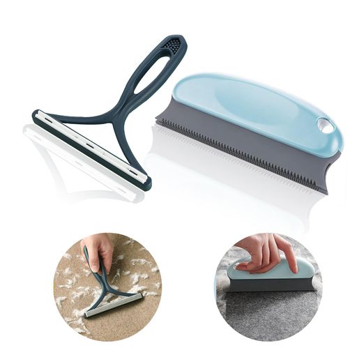 Anboli猫犬抜け毛取りクリーナーペット毛掃除カーペット毛取りブラシ2個入り2種粘着テープ節約衣類絨毯寝具シートソファー用ほこり取りお手入れ用品洋服ブラシ生地を傷つけない(グリー…