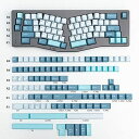 キーキャップPBTダブルショットキーボードキャップ水色CHERRYMXキーキャップ173スイッチメカニカルキーボード用カスタムキーボードキーキャップISOANSI(2)