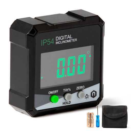 SCITOOLSデジタル角度計IP54防水防塵0-360°測定範囲角度ルーラー角度定規LCD液晶画面持ち運び便利読み..