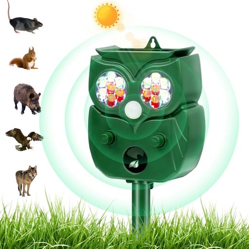 動物撃退器【12つのモード+音量調整】害獣撃退Atewada害獣対策器猫よけ赤外線センサー二つ超音波スピー..