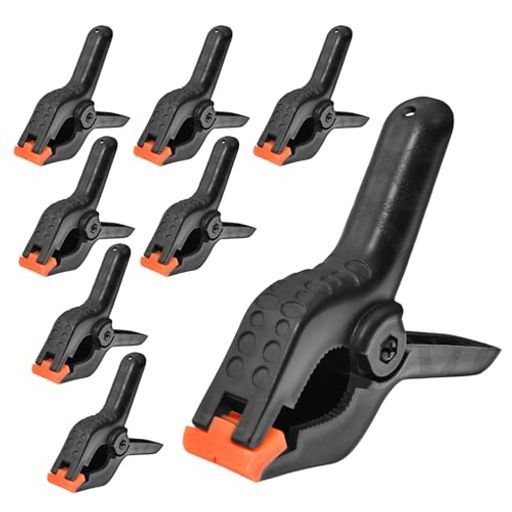 SPEEDWOX8個セットプラスチック製スプリングクランプスプリングクリップ4.5インチ人間工学設計多機能な..