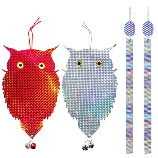 YITONGXXSUN鳩よけ鳥よけ鳥の天敵フクロウ型で鳩や鳥を遠ざけるフクロウ型駆鳥反射板はキラキラして太陽光を強く反射しますフン害防止..