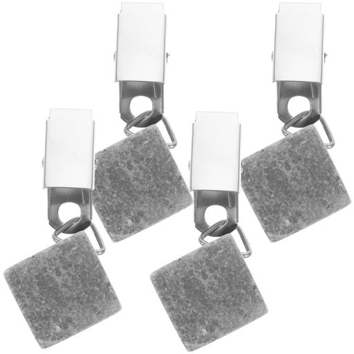 OUNONAテーブルクロスウェイト4個セット金属クリップ付き天然石製テーブルカバー固定用屋外用ピクニックパーティーガーデン用滑り止め防風