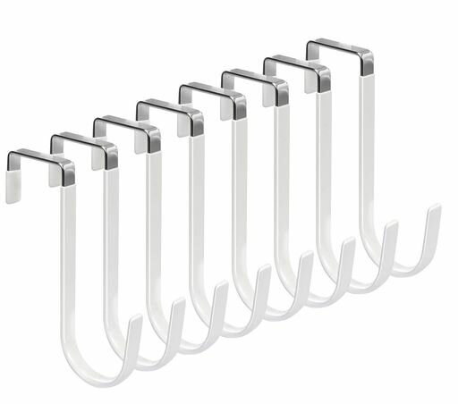 ドアハンガーRinimieドアフック8個セット小物掛けドア掛けフックかばん掛け省スペース耐荷重強化静音滑..